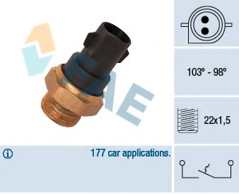 FAE 37290 Термовыключатель, вентилятор радиатора для FORD (Форд) FAE 37290 Термовыключатель, вентилятор радиатора для FORD (Форд)