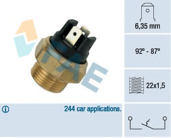 FAE 37310 Термовыключатель, вентилятор радиатора для VOLKSWAGEN SCIROCCO (Фольксваген Сcироccо) FAE 37310 Термовыключатель, вентилятор радиатора для VOLKSWAGEN SCIROCCO (Фольксваген Сcироccо)