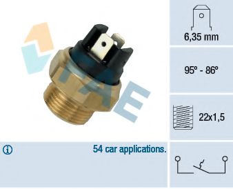 FAE 37330 Термовыключатель, вентилятор радиатора для PEUGEOT 205 II (Пежо 205 2) FAE 37330 Термовыключатель, вентилятор радиатора для PEUGEOT 205 II (Пежо 205 2)