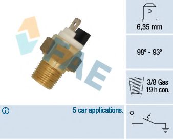 FAE 37652 Термовыключатель, вентилятор радиатора для DAIHATSU CUORE IV (Дайхатсу Cуорэ иv) FAE 37652 Термовыключатель, вентилятор радиатора для DAIHATSU CUORE IV (Дайхатсу Cуорэ иv)