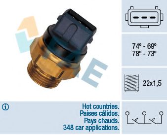 FAE 37935 Термовыключатель, вентилятор радиатора для PEUGEOT 205 II (Пежо 205 2) FAE 37935 Термовыключатель, вентилятор радиатора для PEUGEOT 205 II (Пежо 205 2)