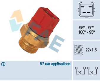 FAE 37960 Термовыключатель, вентилятор радиатора для FORD (Форд) FAE 37960 Термовыключатель, вентилятор радиатора для FORD (Форд)