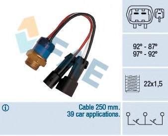 FAE 38090 Термовыключатель, вентилятор радиатора для LANCIA DEDRA SW (Лансиа/лянча Дэдра св) FAE 38090 Термовыключатель, вентилятор радиатора для LANCIA DEDRA SW (Лансиа/лянча Дэдра св)