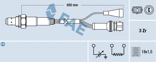 FAE 77106 Лямбда-зонд для AUDI 90 (Ауди 90) FAE 77106 Лямбда-зонд для AUDI 90 (Ауди 90)