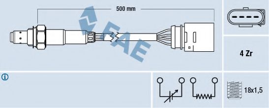 FAE 77138 Лямбда-зонд для AUDI A3 (Ауди А3) FAE 77138 Лямбда-зонд для AUDI A3 (Ауди А3)