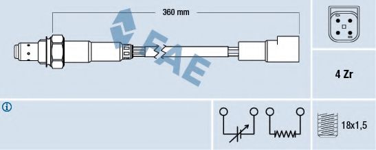 FAE 77168 Лямбда-зонд для FORD FIESTA (Форд Фиэста) FAE 77168 Лямбда-зонд для FORD FIESTA (Форд Фиэста)