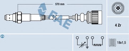 FAE 77173 Лямбда-зонд для BMW 7 (Бмв 7) FAE 77173 Лямбда-зонд для BMW 7 (Бмв 7)