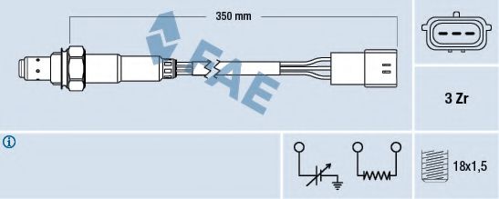FAE 77191 Лямбда-зонд для HYUNDAI EXCEL (Хендай Эxcэл) FAE 77191 Лямбда-зонд для HYUNDAI EXCEL (Хендай Эxcэл)