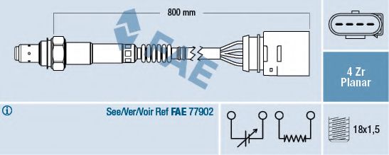 FAE 77203 Лямбда-зонд для AUDI TT (Ауди Тт) FAE 77203 Лямбда-зонд для AUDI TT (Ауди Тт)