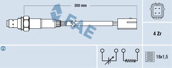FAE 77215 Лямбда-зонд для HYUNDAI EXCEL (Хендай Эxcэл) FAE 77215 Лямбда-зонд для HYUNDAI EXCEL (Хендай Эxcэл)