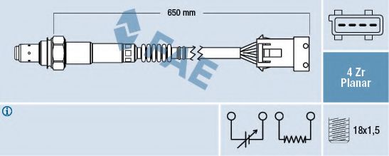 FAE 77233 Лямбда-зонд для VOLVO (Вольво) FAE 77233 Лямбда-зонд для VOLVO (Вольво)