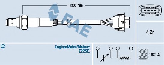FAE 77248 Лямбда-зонд для OPEL SPEEDSTER (Опель Спээдстэр) FAE 77248 Лямбда-зонд для OPEL SPEEDSTER (Опель Спээдстэр)