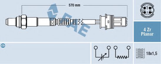 FAE 77279 Лямбда-зонд для BMW (Бмв) FAE 77279 Лямбда-зонд для BMW (Бмв)