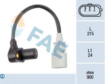 FAE 79048 Датчик частоты вращения, управление двигателем для SKODA (Шкода) FAE 79048 Датчик частоты вращения, управление двигателем для SKODA (Шкода)