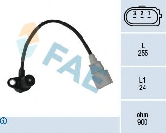 FAE 79050 Датчик импульсов; Датчик частоты вращения, управление двигателем для SEAT ALTEA (Сеат Алтэа) FAE 79050 Датчик импульсов; Датчик частоты вращения, управление двигателем для SEAT ALTEA (Сеат Алтэа)