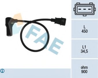 FAE 79074 Датчик частоты вращения, управление двигателем для OPEL (Опель) FAE 79074 Датчик частоты вращения, управление двигателем для OPEL (Опель)