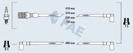 FAE 83150 Комплект проводов зажигания для RENAULT FUEGO (Рено Фуэго) FAE 83150 Комплект проводов зажигания для RENAULT FUEGO (Рено Фуэго)