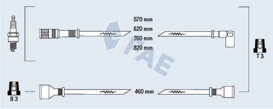 FAE 83400 Комплект проводов зажигания для FORD GRANADA (Форд Гранада) FAE 83400 Комплект проводов зажигания для FORD GRANADA (Форд Гранада)
