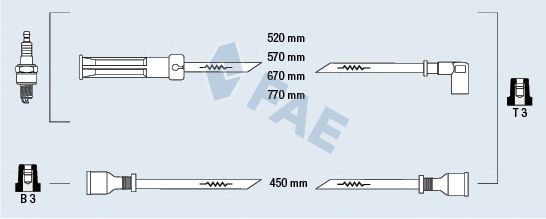 FAE 83450 Комплект проводов зажигания для FORD ORION III (Форд Орион 3) FAE 83450 Комплект проводов зажигания для FORD ORION III (Форд Орион 3)
