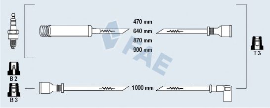 FAE 83530 Комплект проводов зажигания для OPEL OMEGA A (Опель Омэга а) FAE 83530 Комплект проводов зажигания для OPEL OMEGA A (Опель Омэга а)