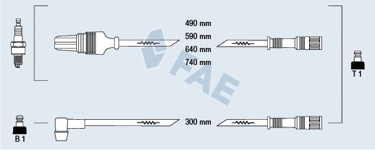 FAE 83650 Комплект проводов зажигания для PEUGEOT 205 II (Пежо 205 2) FAE 83650 Комплект проводов зажигания для PEUGEOT 205 II (Пежо 205 2)