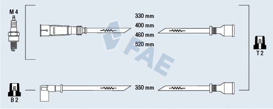 FAE 83960 Комплект проводов зажигания для AUDI 90 (Ауди 90) FAE 83960 Комплект проводов зажигания для AUDI 90 (Ауди 90)