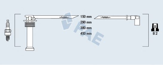FAE 85125 Комплект проводов зажигания для FORD (Форд) FAE 85125 Комплект проводов зажигания для FORD (Форд)