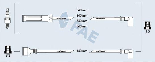 FAE 85390 Комплект проводов зажигания для HYUNDAI H100 (Хендай Х100) FAE 85390 Комплект проводов зажигания для HYUNDAI H100 (Хендай Х100)