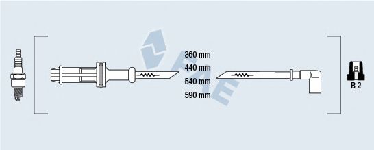 FAE 85600 Комплект проводов зажигания для PEUGEOT 309 II (Пежо 309 2) FAE 85600 Комплект проводов зажигания для PEUGEOT 309 II (Пежо 309 2)