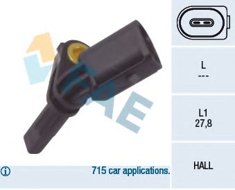 FAE 78064 Датчик, частота вращения колеса для VOLKSWAGEN GOLF PLUS (Фольксваген Гольф плюс) FAE 78064 Датчик, частота вращения колеса для VOLKSWAGEN GOLF PLUS (Фольксваген Гольф плюс)