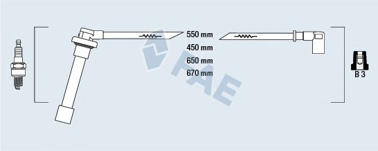 FAE 85821 Комплект проводов зажигания для HONDA CRX II (Хонда Cрх 2) FAE 85821 Комплект проводов зажигания для HONDA CRX II (Хонда Cрх 2)