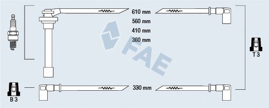 FAE 85840 Комплект проводов зажигания для NISSAN PRIMERA (Ниссан Примера) FAE 85840 Комплект проводов зажигания для NISSAN PRIMERA (Ниссан Примера)
