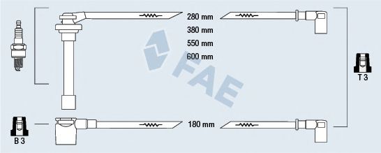 FAE 85850 Комплект проводов зажигания для NISSAN PRIMERA (Ниссан Примера) FAE 85850 Комплект проводов зажигания для NISSAN PRIMERA (Ниссан Примера)