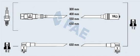 FAE 85865 Комплект проводов зажигания для VOLKSWAGEN CADDY I (Фольксваген Cаддъ и) FAE 85865 Комплект проводов зажигания для VOLKSWAGEN CADDY I (Фольксваген Cаддъ и)