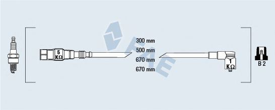 FAE 85875 Комплект проводов зажигания для AUDI A3 (Ауди А3) FAE 85875 Комплект проводов зажигания для AUDI A3 (Ауди А3)