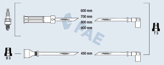 FAE 86030 Комплект проводов зажигания для MITSUBISHI COLT I (Митсубиши/митсубиси Cолт и) FAE 86030 Комплект проводов зажигания для MITSUBISHI COLT I (Митсубиши/митсубиси Cолт и)