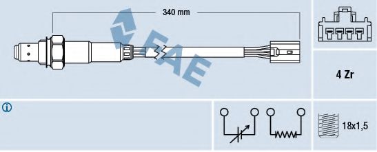FAE 77388 Лямбда-зонд для MITSUBISHI (Митсубиши/митсубиси) FAE 77388 Лямбда-зонд для MITSUBISHI (Митсубиши/митсубиси)