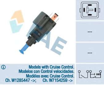 FAE 24518 Выключатель фонаря сигнала торможения для OPEL VECTRA B (Опель Вектра б) FAE 24518 Выключатель фонаря сигнала торможения для OPEL VECTRA B (Опель Вектра б)
