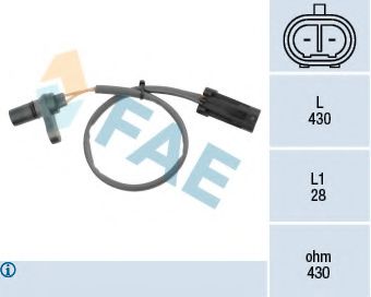 FAE 79190 Датчик частоты вращения, управление двигателем; Датчик частоты вращения, автоматическая коробка передач для OPEL CORSA A (Опель Cорса а) FAE 79190 Датчик частоты вращения, управление двигателем; Датчик частоты вращения, автоматическая коробка передач для OPEL CORSA A (Опель Cорса а)
