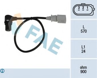 FAE 79056 Датчик импульсов; Датчик частоты вращения, управление двигателем для SKODA (Шкода) FAE 79056 Датчик импульсов; Датчик частоты вращения, управление двигателем для SKODA (Шкода)