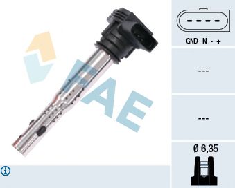 FAE 80240 Катушка зажигания для VOLKSWAGEN GOLF VI (Фольксваген Гольф 6) FAE 80240 Катушка зажигания для VOLKSWAGEN GOLF VI (Фольксваген Гольф 6)