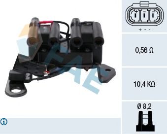 FAE 80253 Катушка зажигания для HYUNDAI EXCEL (Хендай Эxcэл) FAE 80253 Катушка зажигания для HYUNDAI EXCEL (Хендай Эxcэл)