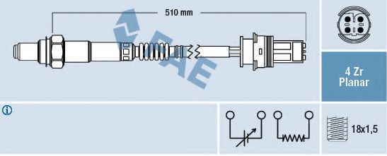 FAE 77408 Лямбда-зонд для BMW (Бмв) FAE 77408 Лямбда-зонд для BMW (Бмв)