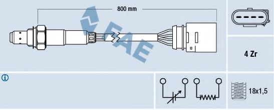 FAE 77436 Лямбда-зонд для AUDI A4 (Ауди А4) FAE 77436 Лямбда-зонд для AUDI A4 (Ауди А4)