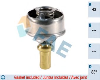 FAE 5202883 Термостат, охлаждающая жидкость для RENAULT FUEGO (Рено Фуэго) FAE 5202883 Термостат, охлаждающая жидкость для RENAULT FUEGO (Рено Фуэго)