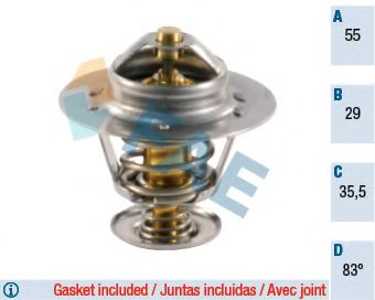 FAE 5306783 Термостат, охлаждающая жидкость для PEUGEOT 206 (Пежо 206) FAE 5306783 Термостат, охлаждающая жидкость для PEUGEOT 206 (Пежо 206)