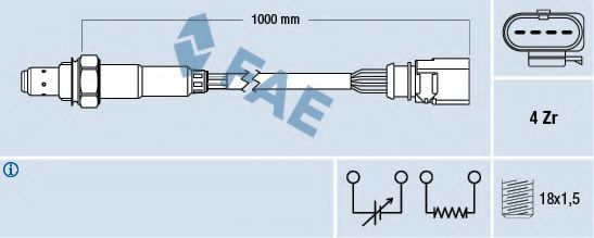 FAE 77398 Лямбда-зонд для AUDI (Ауди) FAE 77398 Лямбда-зонд для AUDI (Ауди)