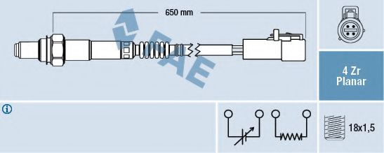 FAE 77446 Лямбда-зонд для VOLVO S40 II (Вольво S40 2) FAE 77446 Лямбда-зонд для VOLVO S40 II (Вольво S40 2)