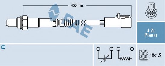 FAE 77447 Лямбда-зонд для VOLVO S40 II (Вольво S40 2) FAE 77447 Лямбда-зонд для VOLVO S40 II (Вольво S40 2)