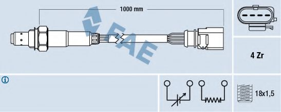 FAE 77459 Лямбда-зонд для AUDI (Ауди) FAE 77459 Лямбда-зонд для AUDI (Ауди)